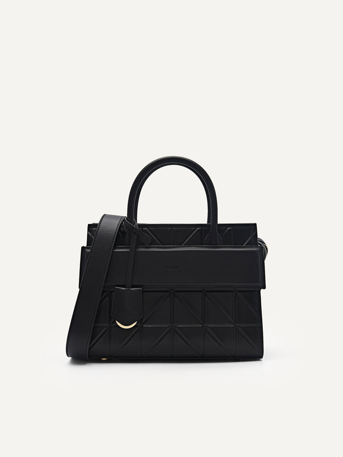 PEDRO Studio Bella Leather Handbag in Pixel - Black