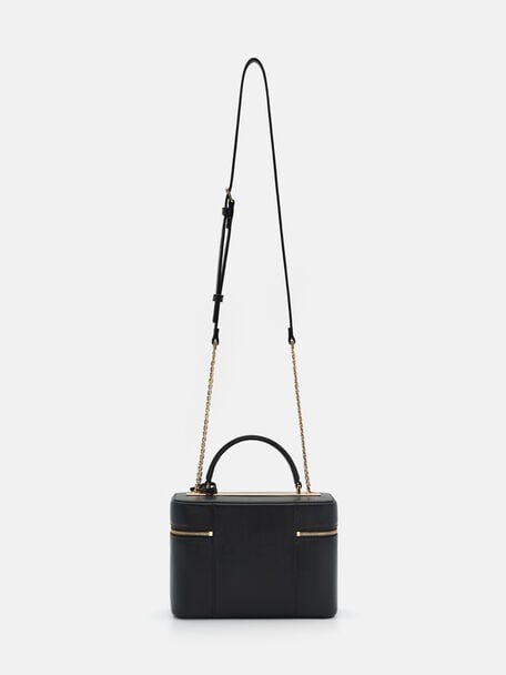 Ari Leather Shoulder Bag, Black