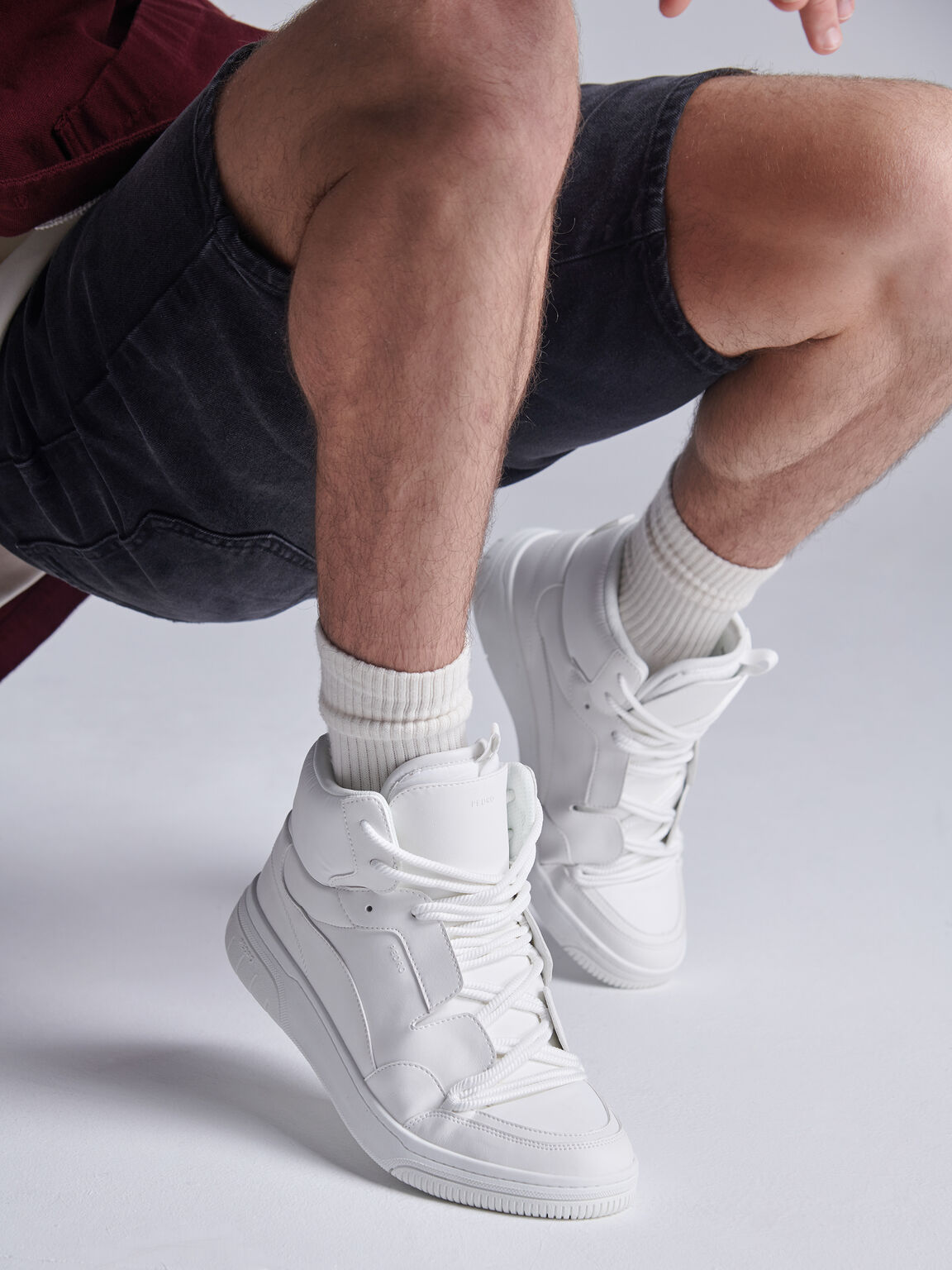 High-cut Court Sneaker, White