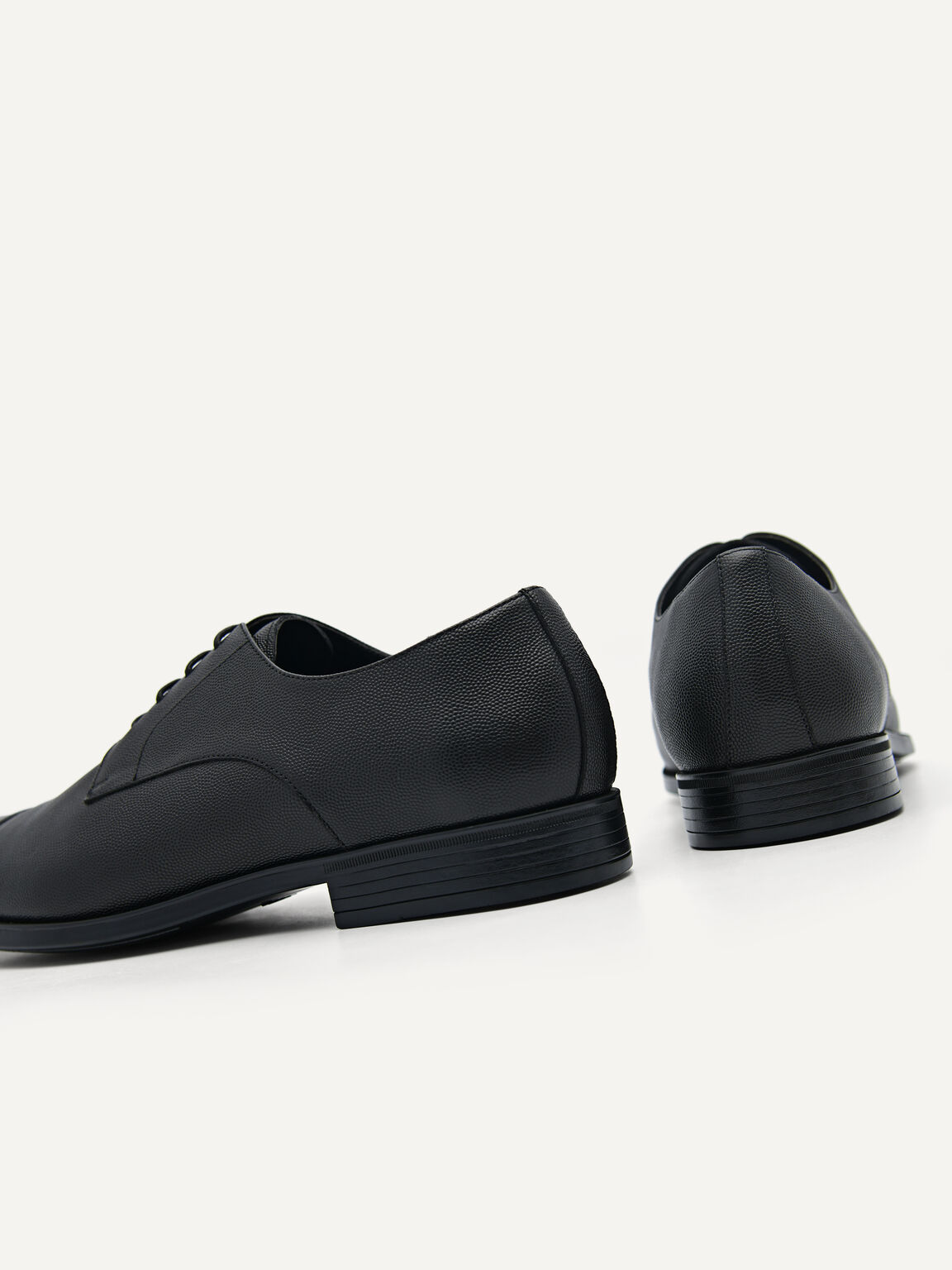 Foster Leather Derby Shoes, Black