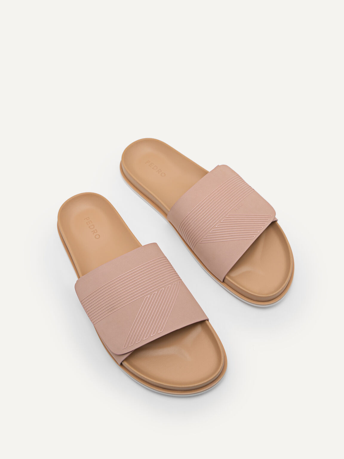 Slide Sandals, Nude