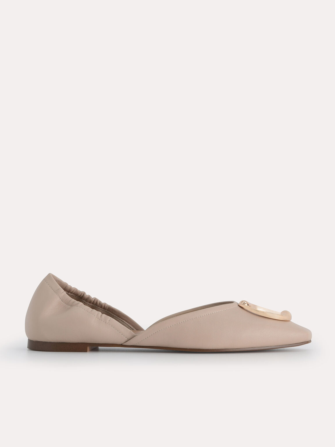 Leather Flats, Nude