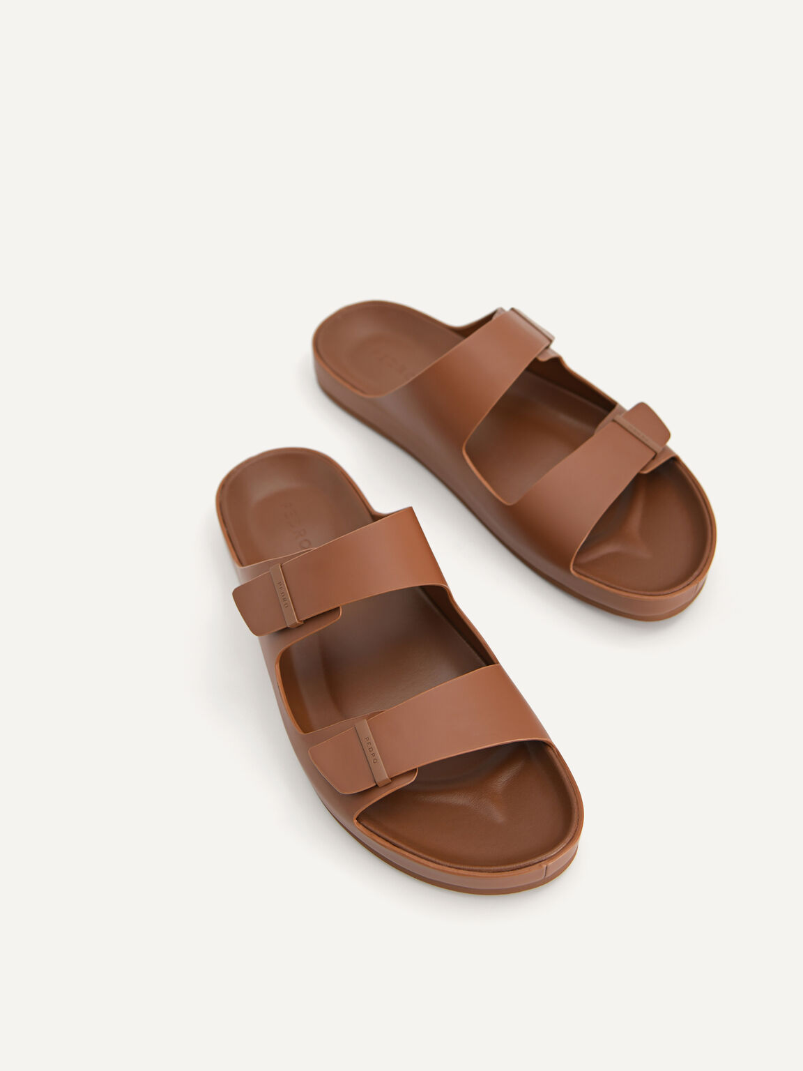 Double Strap Sandals, Brown