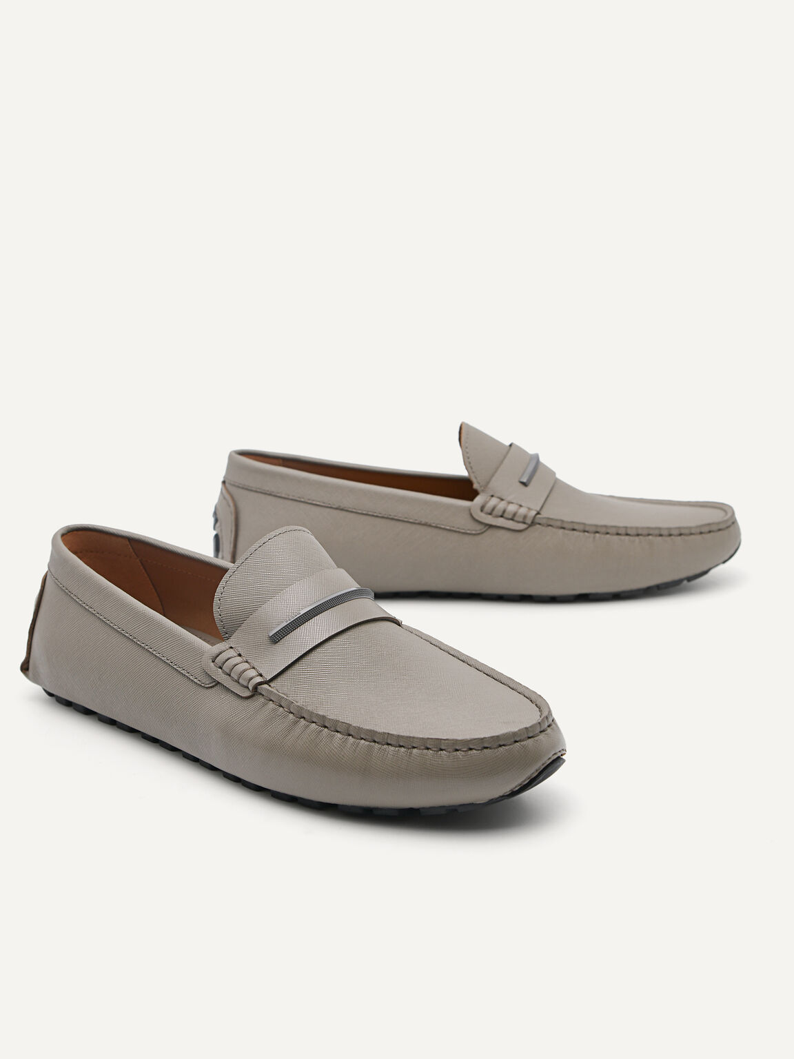Leather Moccasin, Taupe