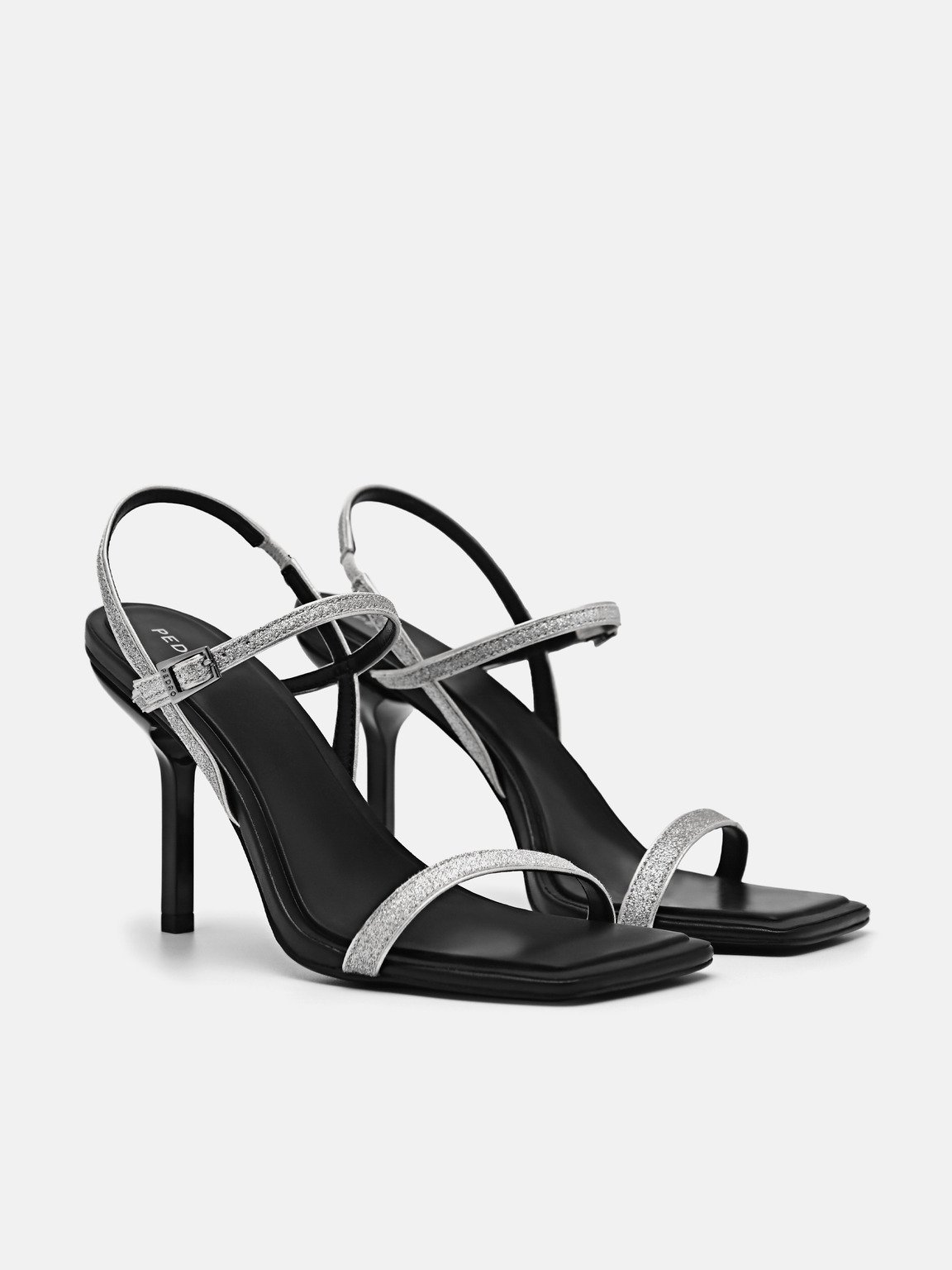 Celeste Slingback Heel Sandals, Silver