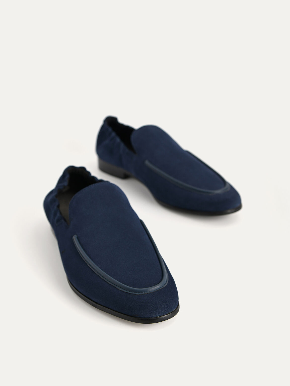 Suede Loafers, Navy