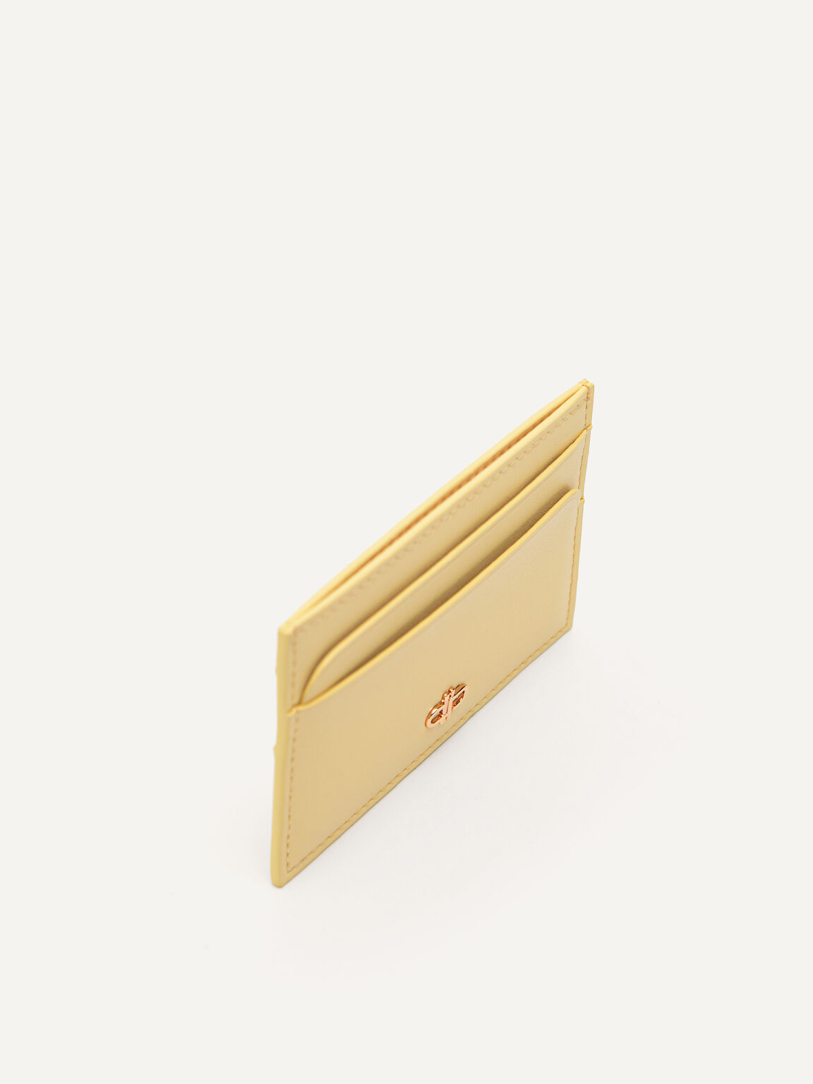 PEDRO Icon Mini Leather Card Holder, Yellow