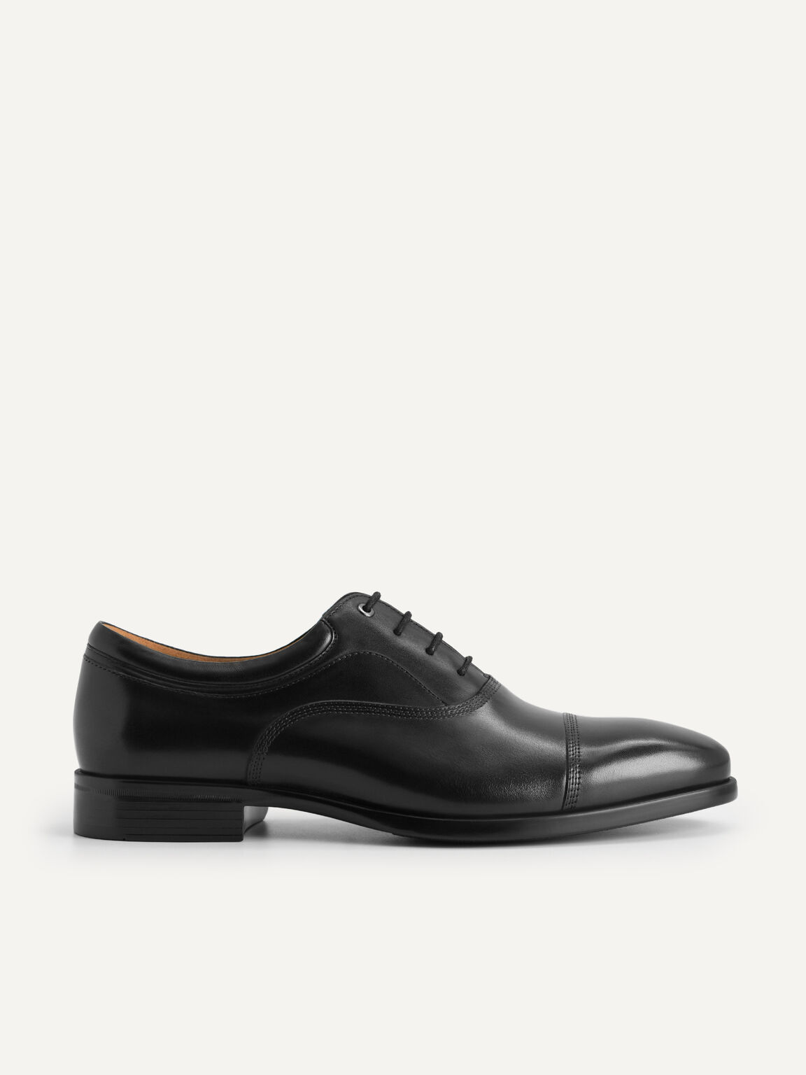 皮革牛津鞋, 黑色, hi-res