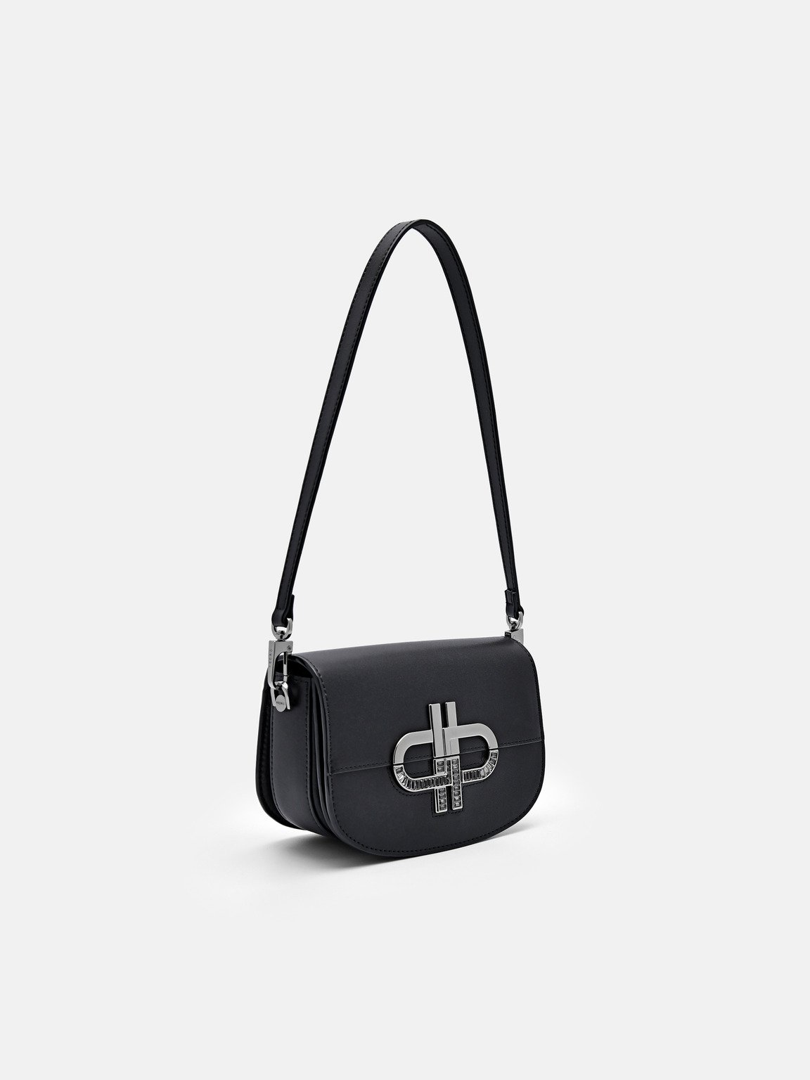 PEDRO Icon Mini Leather Shoulder Bag, Black