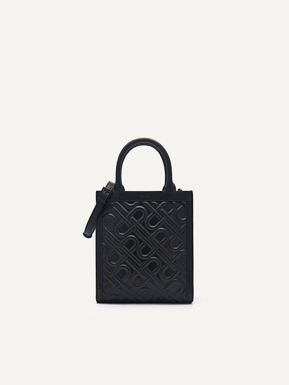 PEDRO Icon Leather Tote Bag, Black