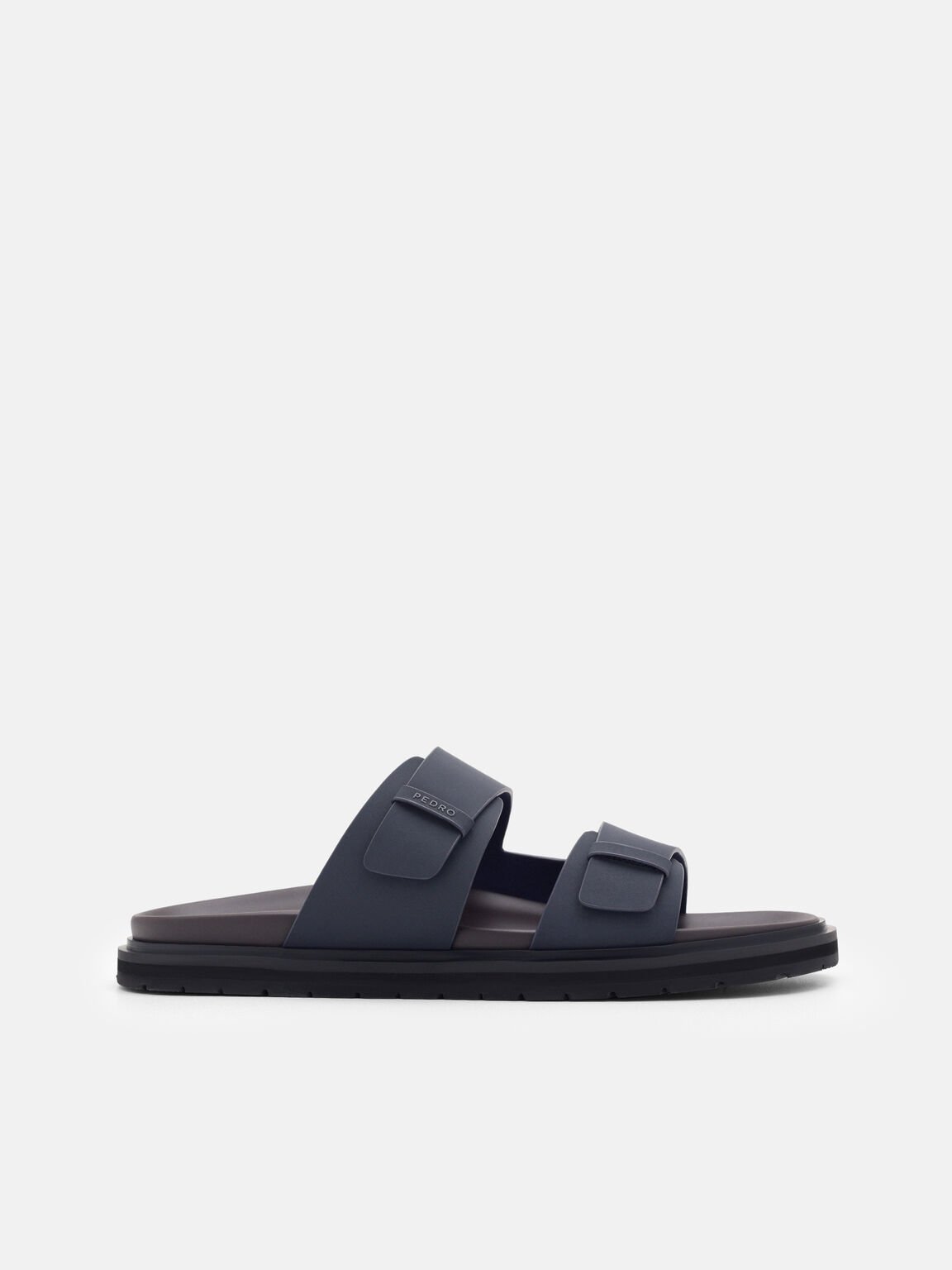 Band Slide Sandals, Navy