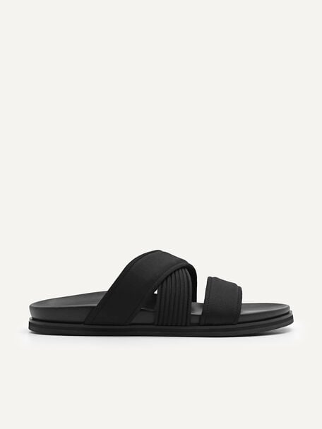 rePEDRO Pleated Sandals, Black
