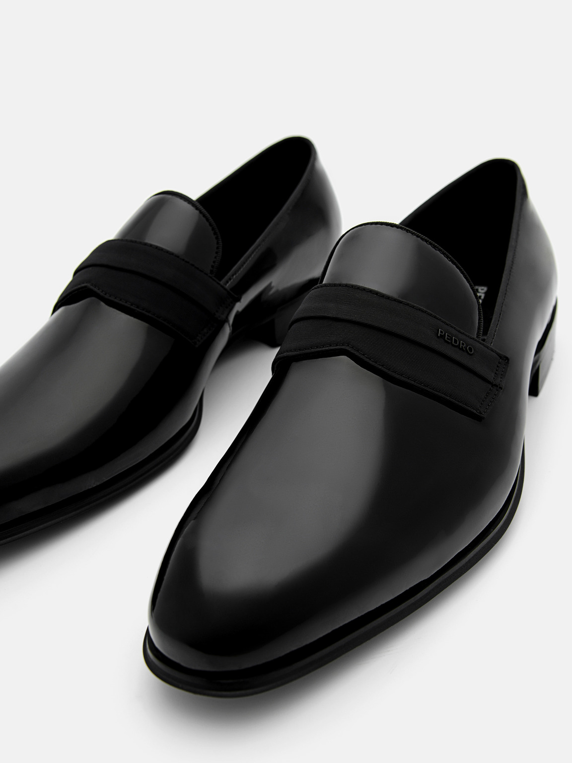 Clive皮革樂福鞋, 黑色