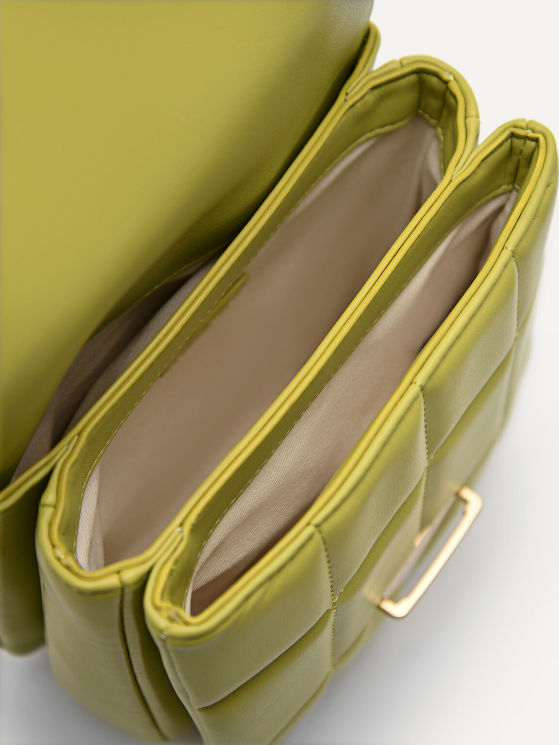 Mini Quilted Shoulder Bag, Olive