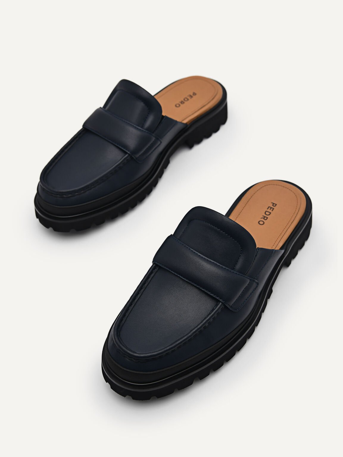 Slip-on Loafers with Chunky Outsole, Navy