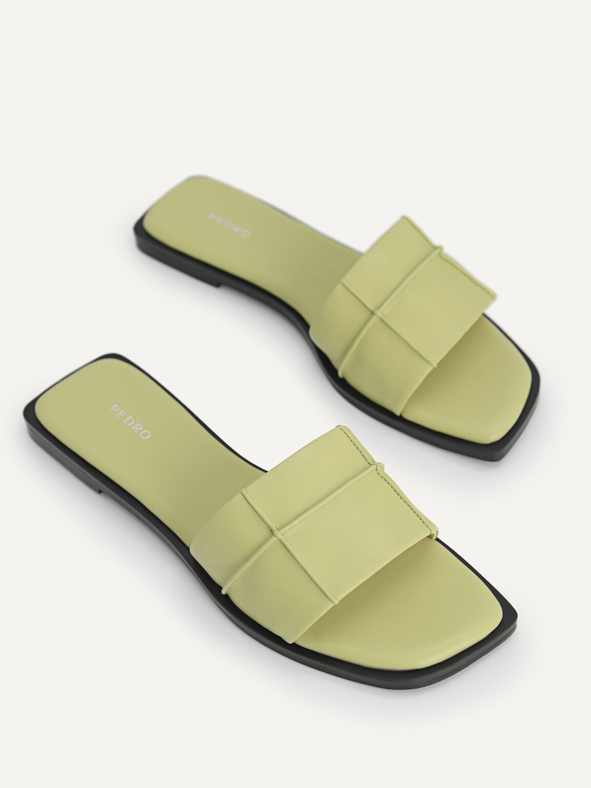 Olive Slide Sandals | PEDRO UK