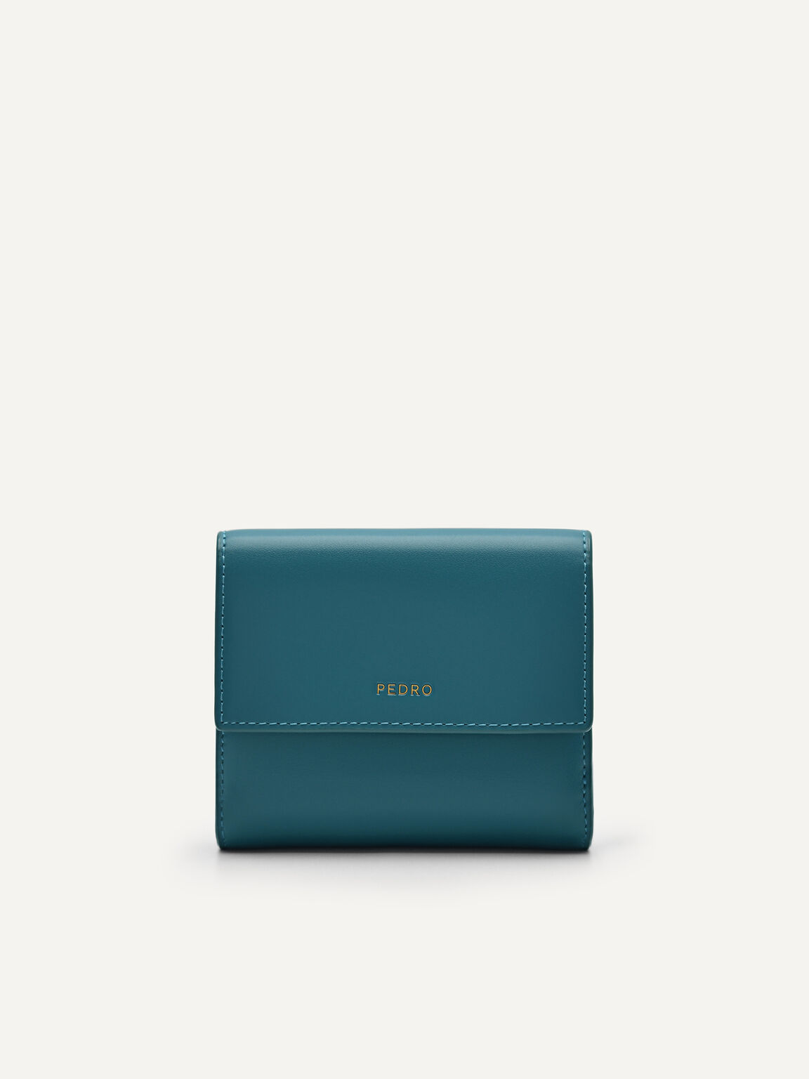 PEDRO Studio Leather Tri-Fold Wallet, Teal