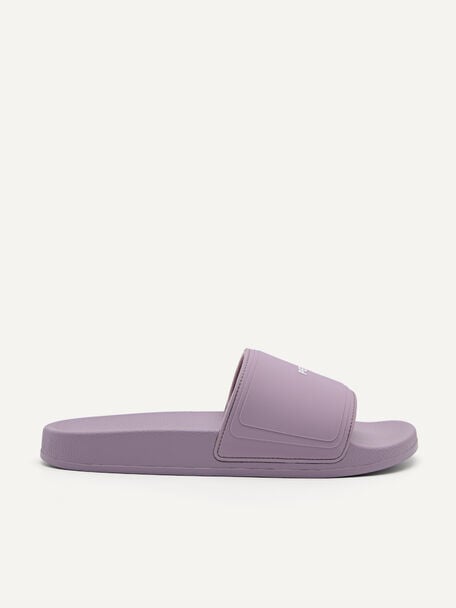 Rubber Slide Sandals, Lilac