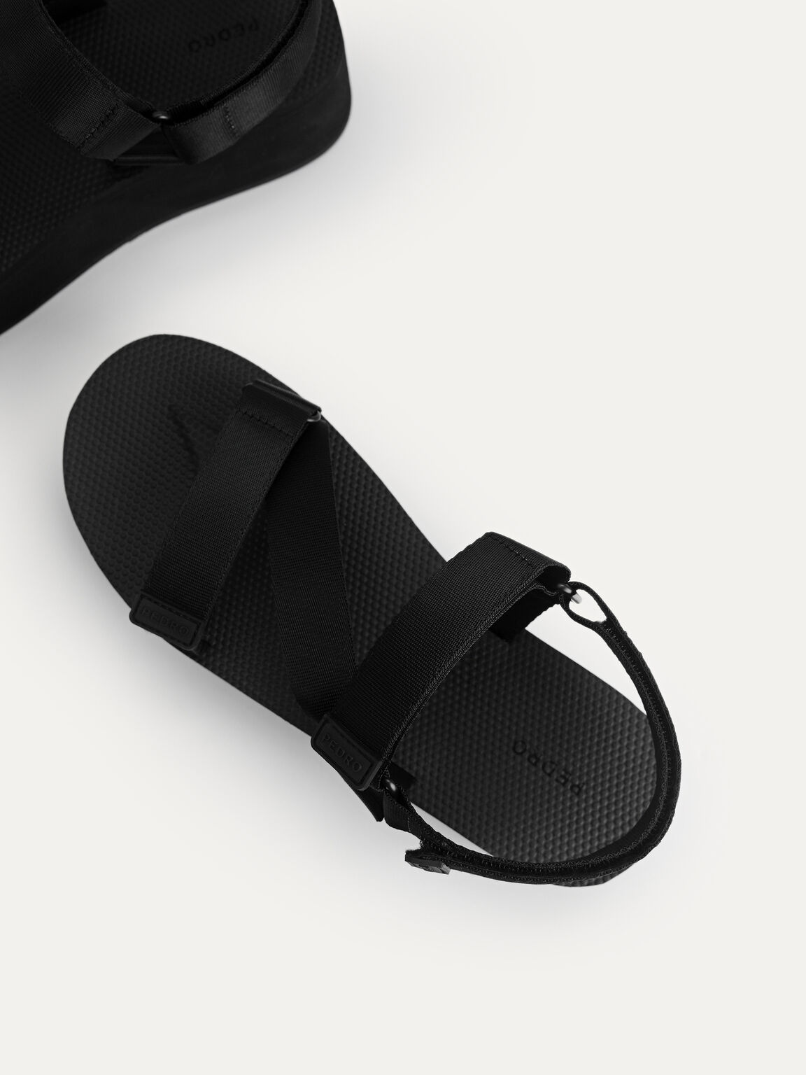 Flatform Sandals, Black