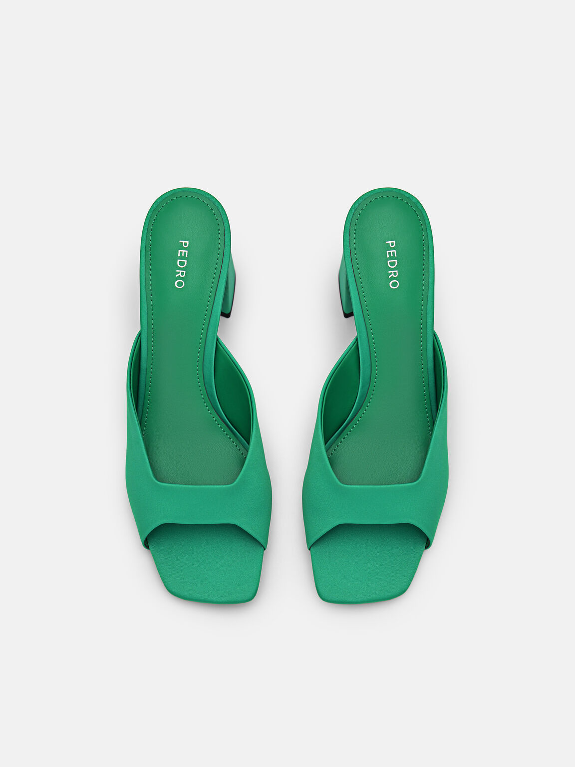 Peggy Heel Sandals, Green