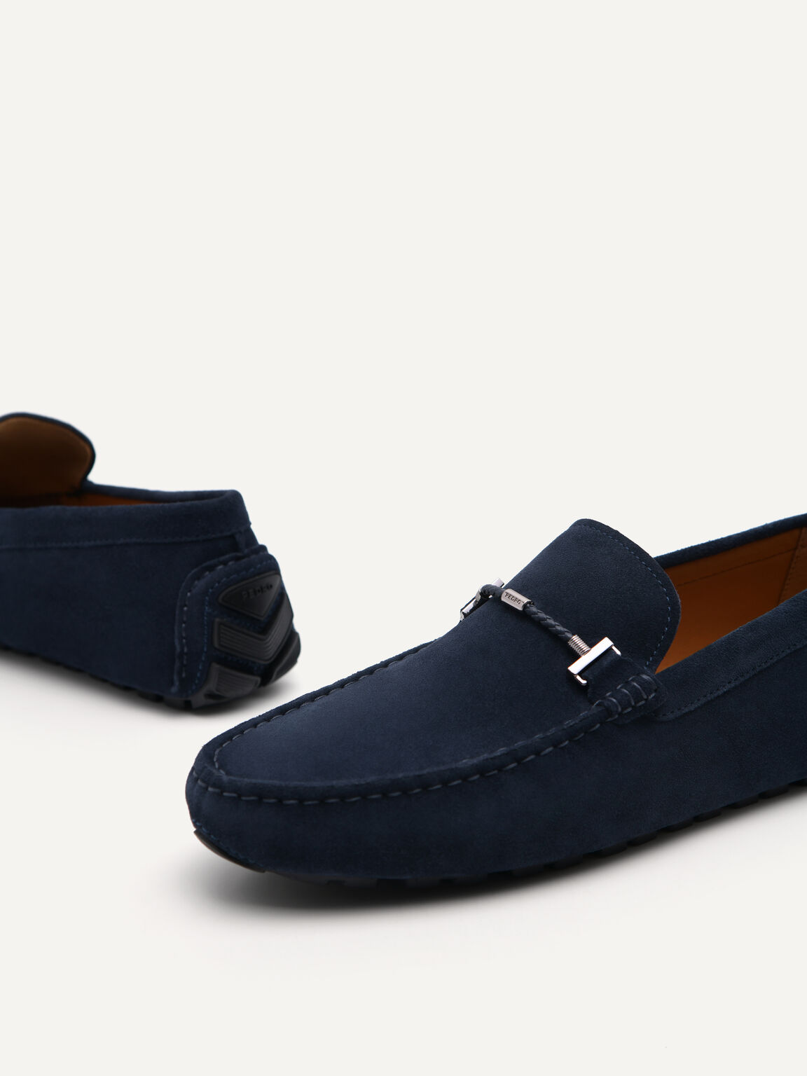Robert Leather Moccasins, Navy