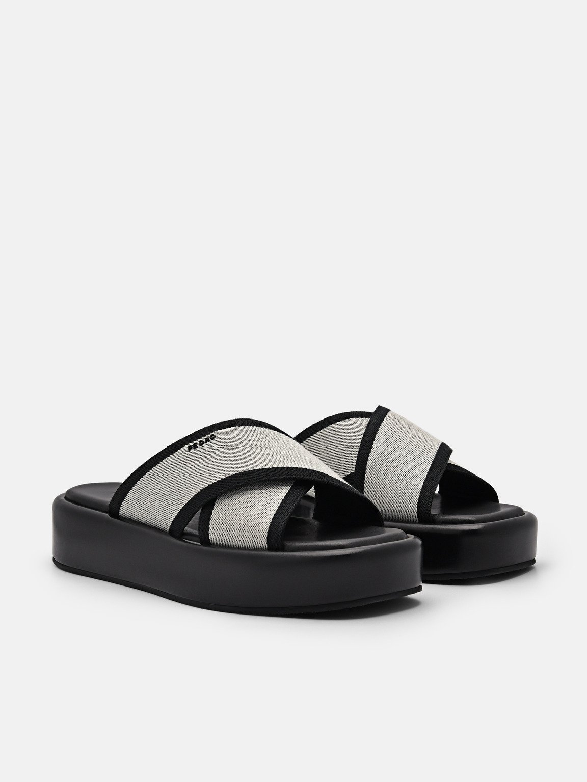 Izzie Wedge Sandals, Black