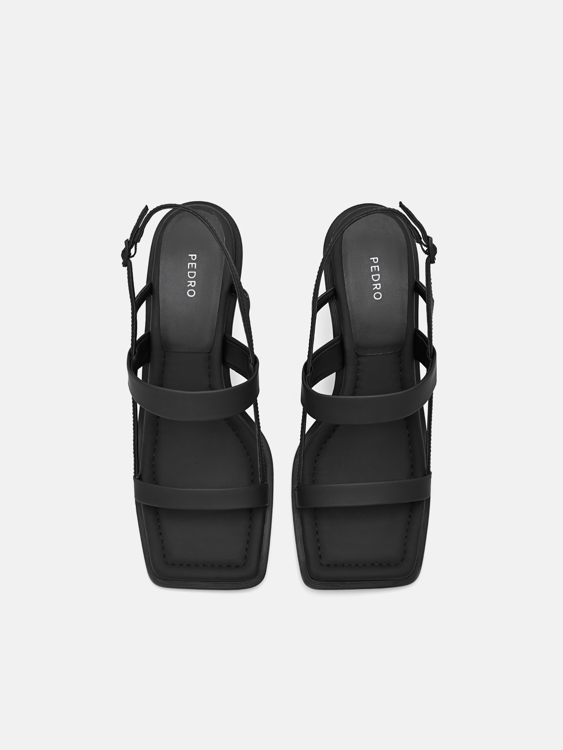 Yara Heel Sandals, Black