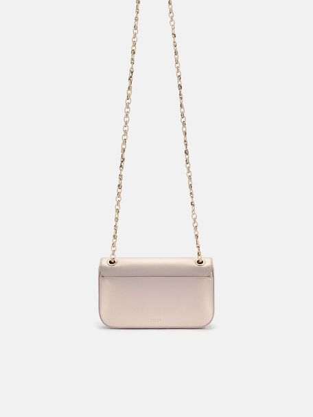 Mini Chainlink Shoulder Bag, Champagne
