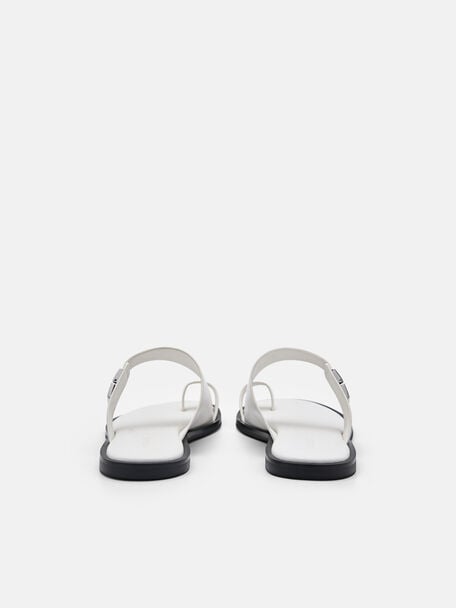 Jatte Leather Sandals, Chalk
