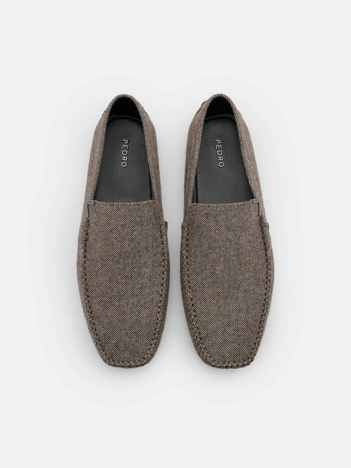 Fabric Driving Shoes, Taupe