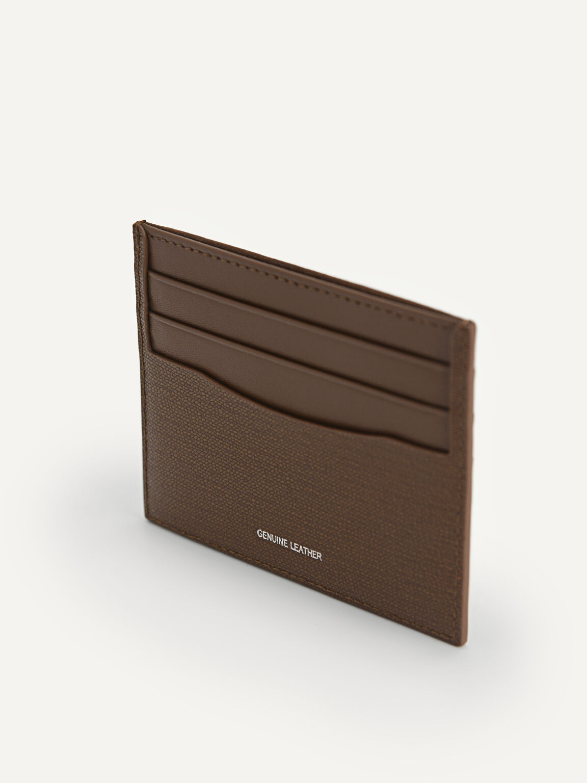 Full-Grain Leather Cardholder, Dark Brown