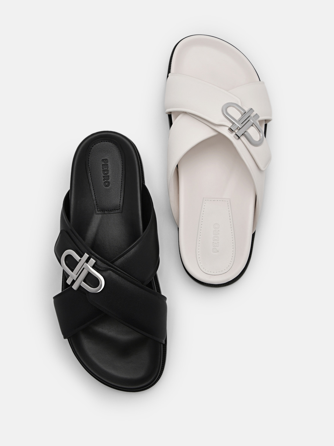 PEDRO Icon Cross Sandals, Black