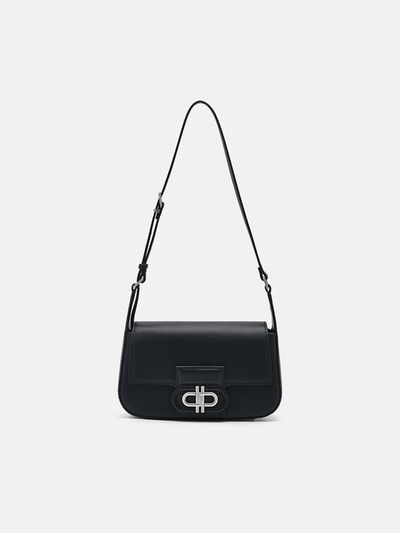 PEDRO Icon Leather Shoulder Bag, Black