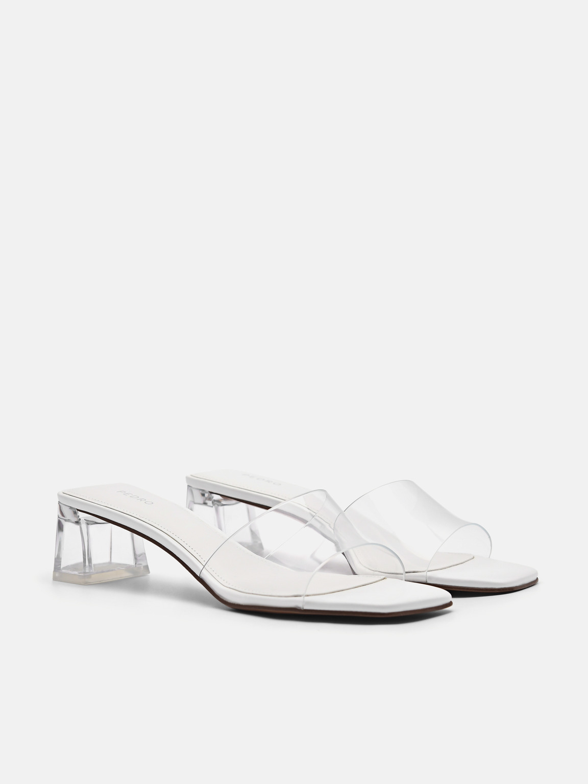 Megan Heel Sandals, White