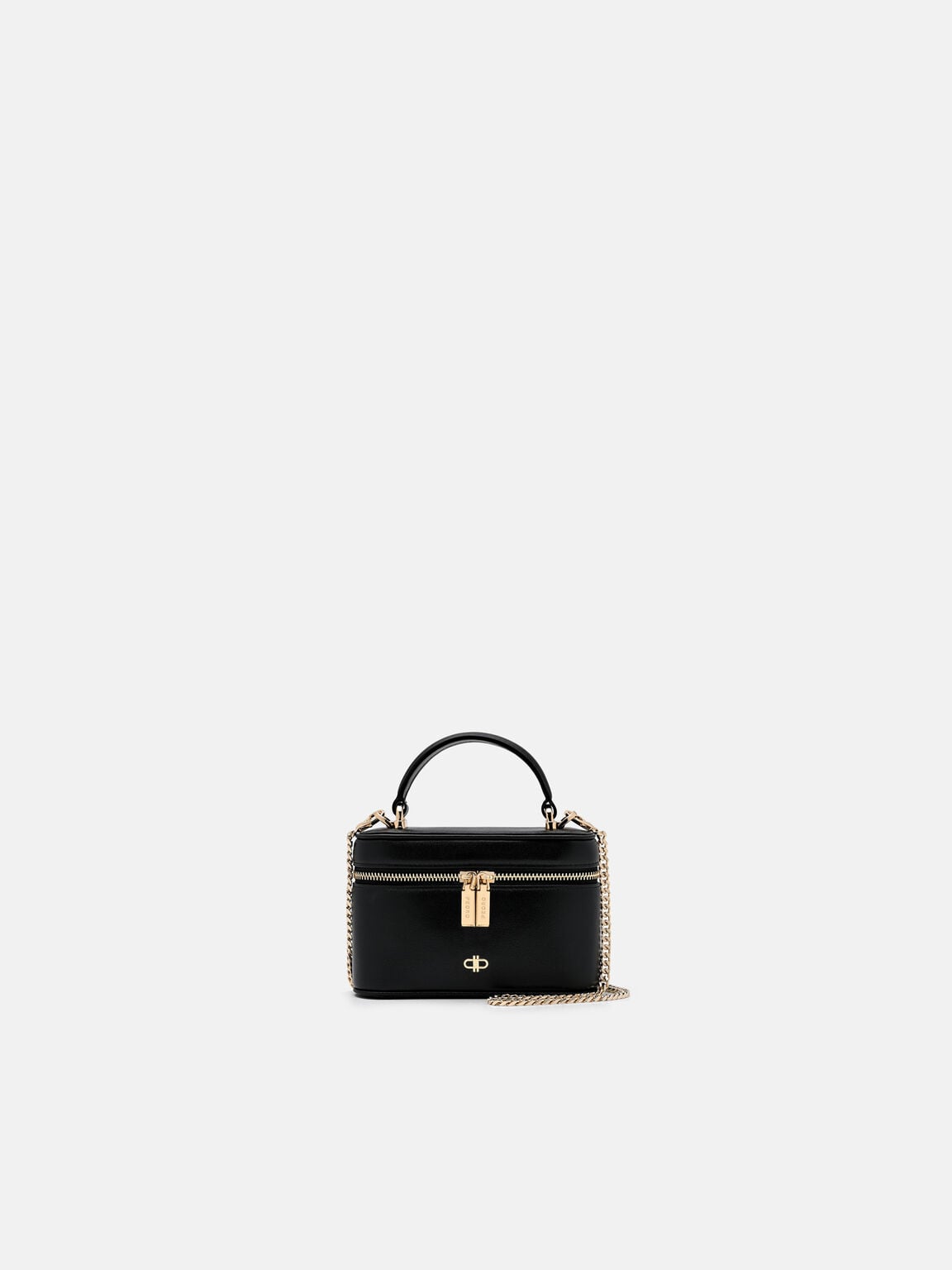 Ari Leather Vanity Case, Black