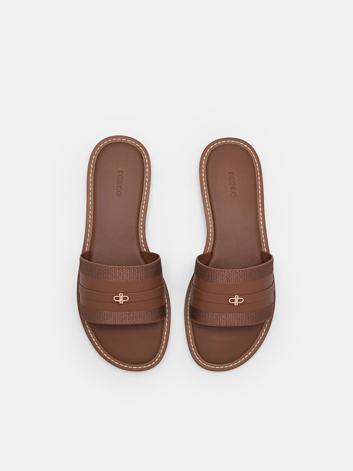 Slide Sandals, Brown