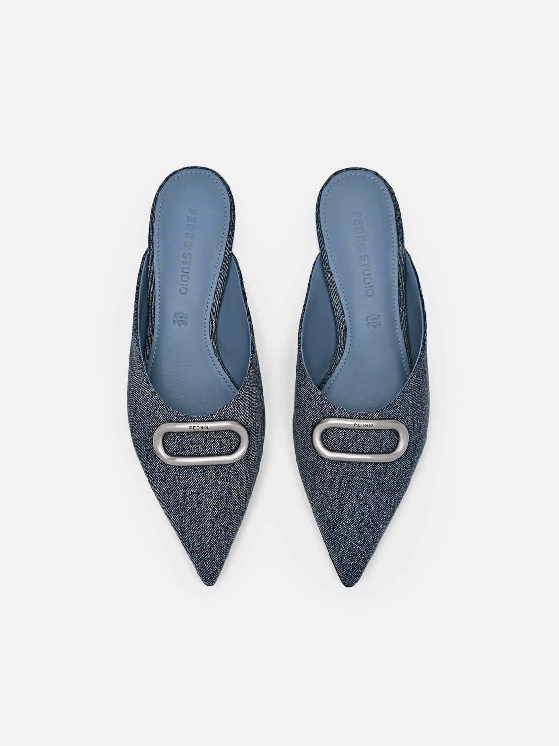 PEDRO工作室Kate織物穆勒鞋, 蓝色