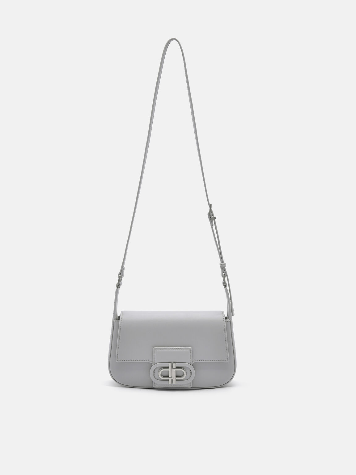 PEDRO Icon Leather Shoulder Bag, Light Grey