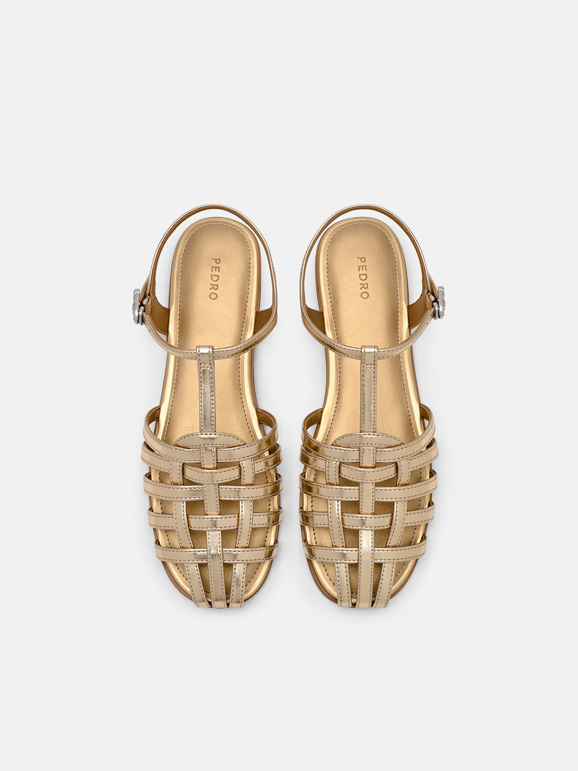 Talia Caged Sandals, Gold