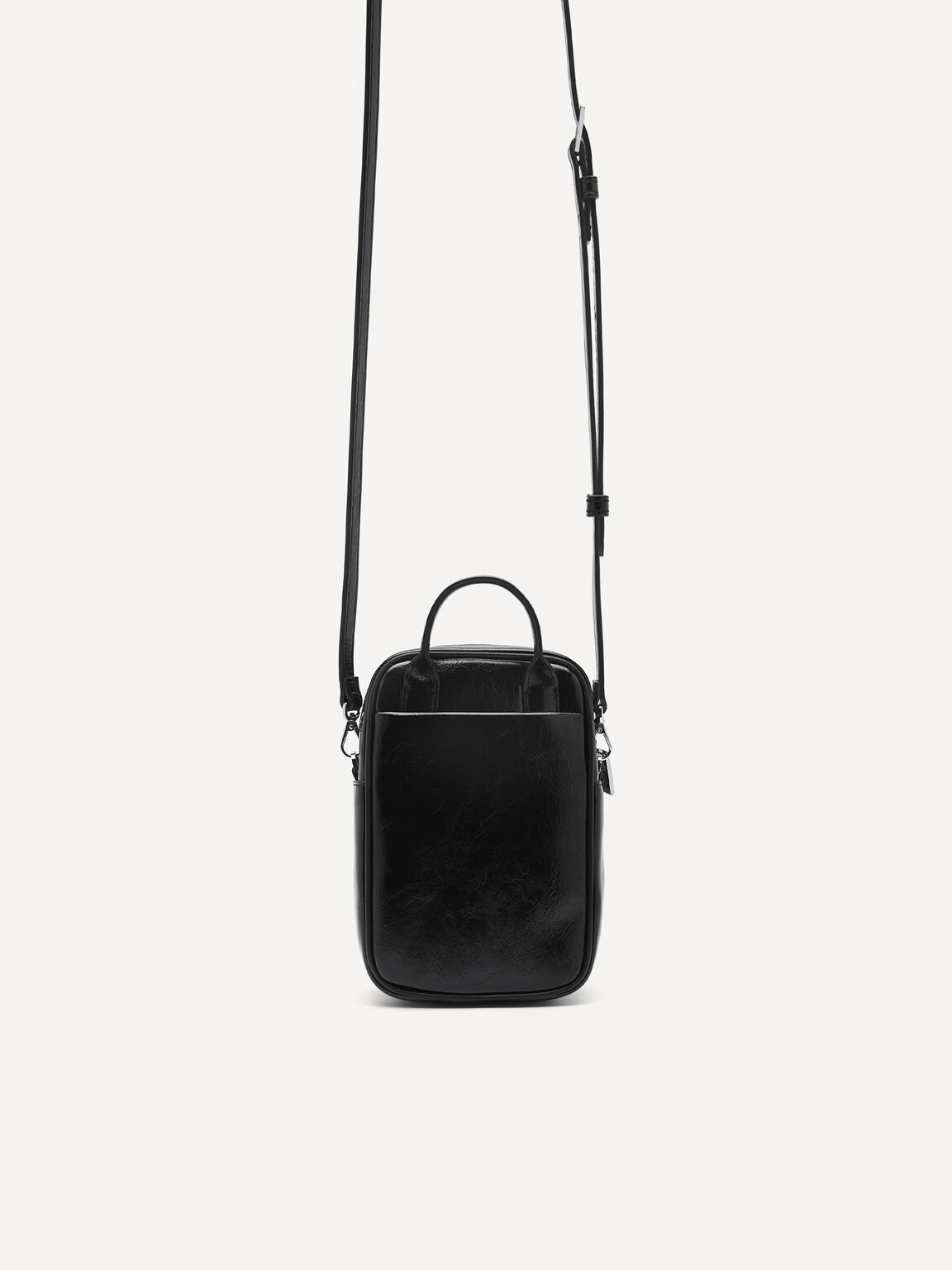 Mini Shoulder Bag with Chain Detail, Black