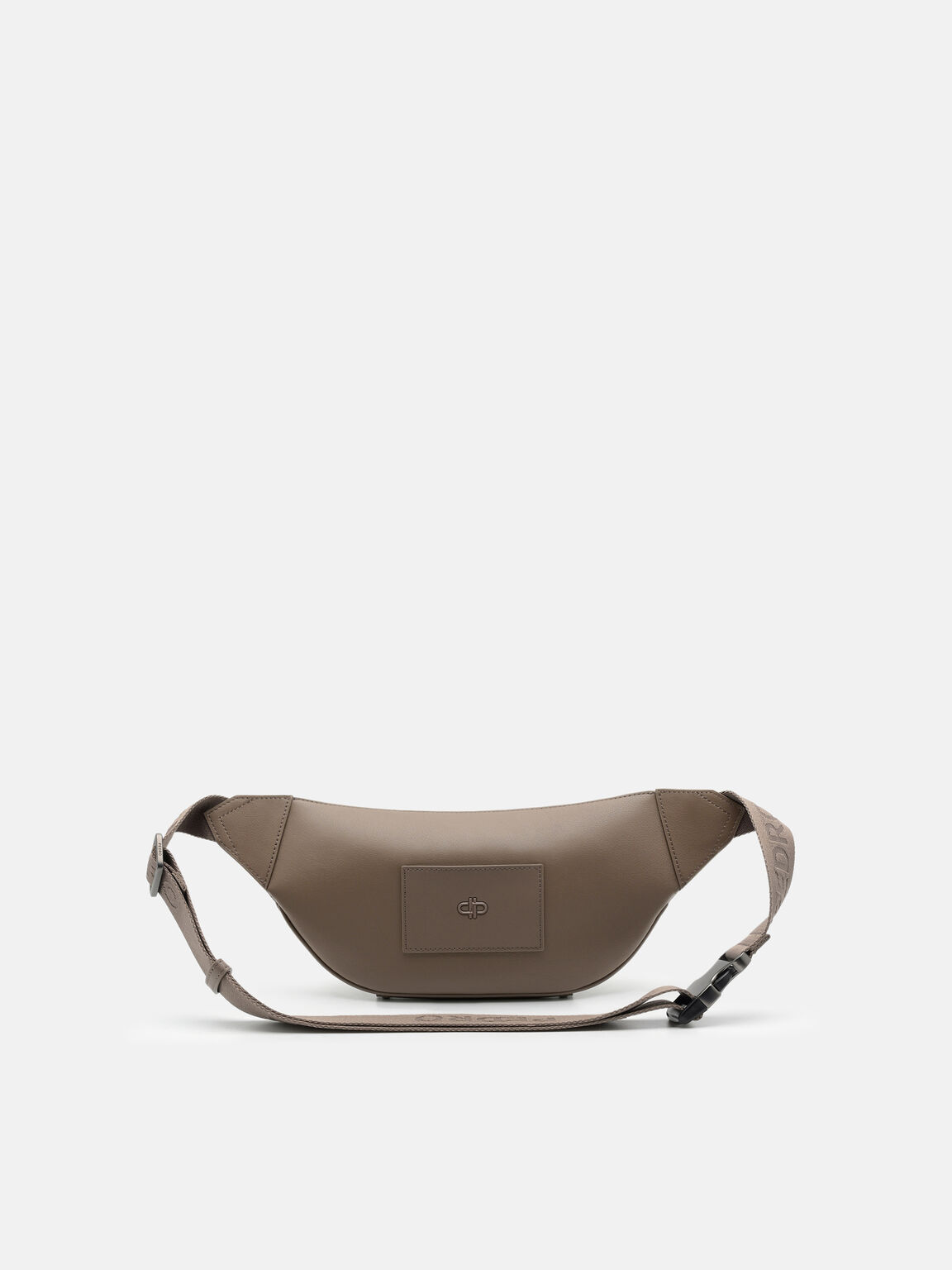 Cyrus Leather Belt Bag, Dark Taupe