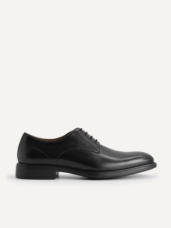 Altitude Lightweight Leather Toe Derby Shoes, Black
