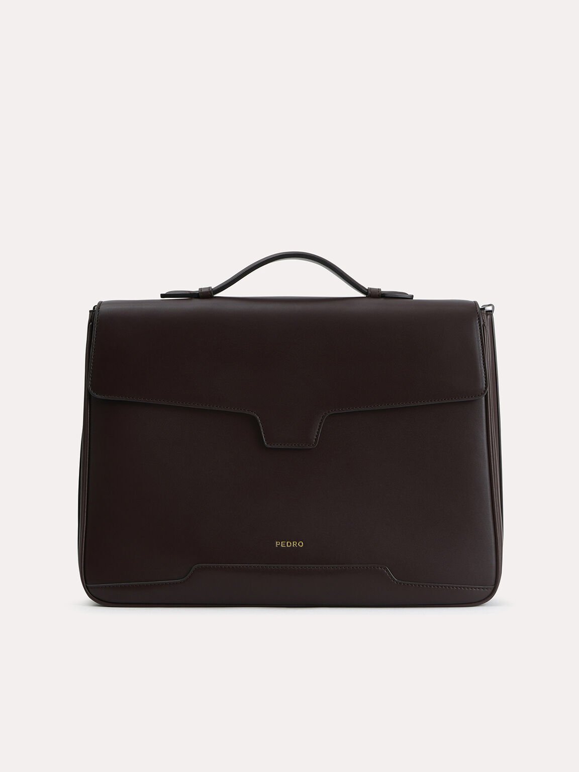 Leather Briefcase, Dark Brown