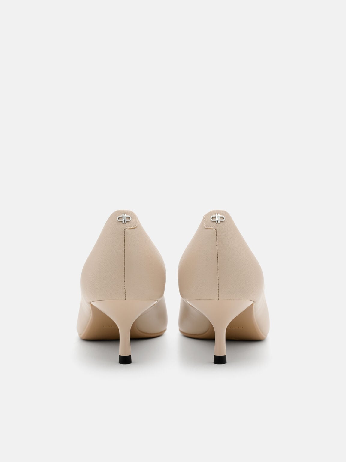 Quinn Leather Heel Pumps, Nude