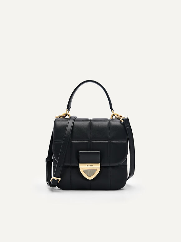 Mini Quilted Shoulder Bag, Black
