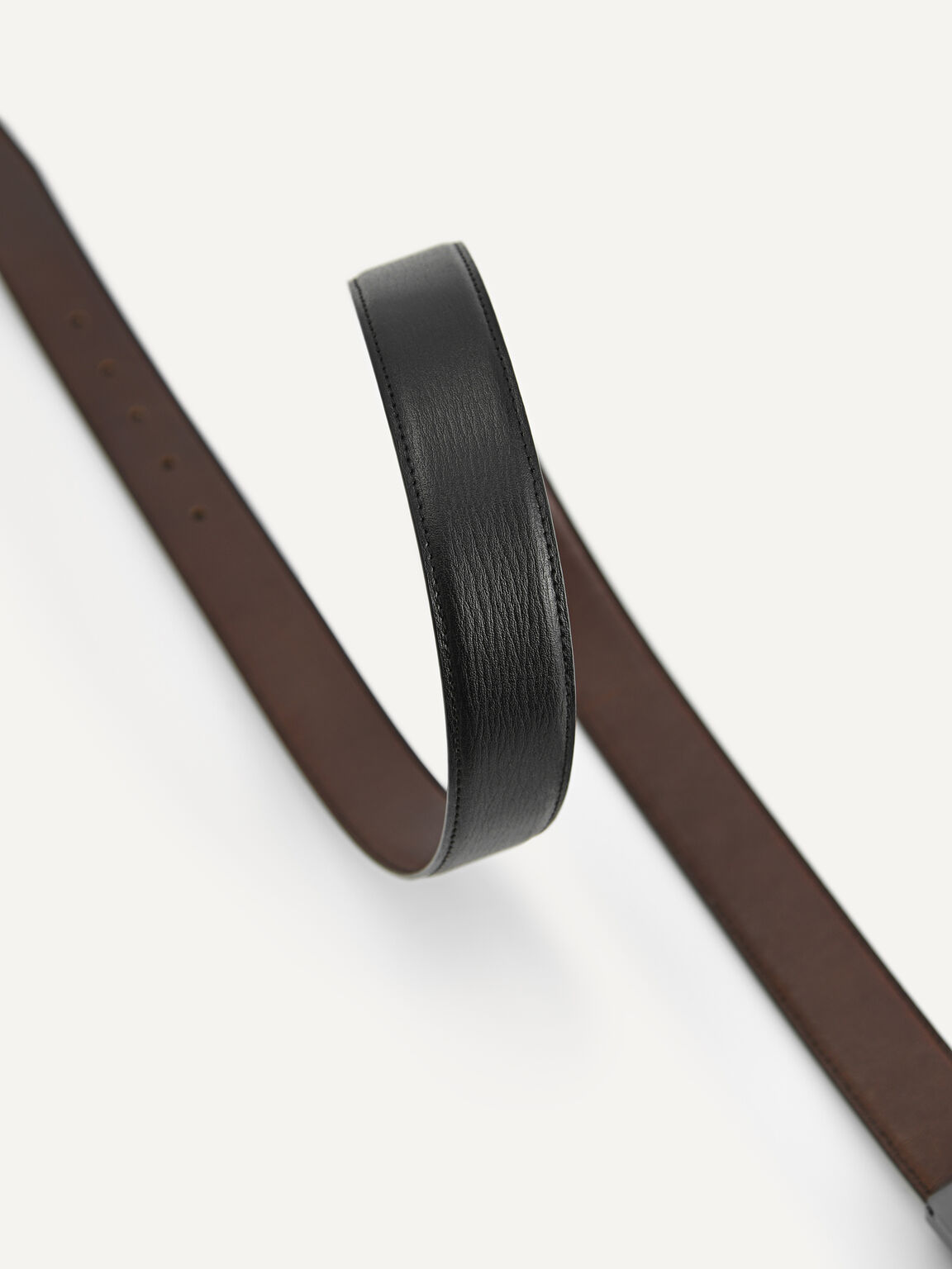 Reversible Leather Belt, Black, hi-res