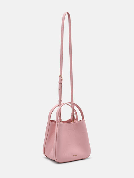 Dana Leather Bucket Bag, Pink