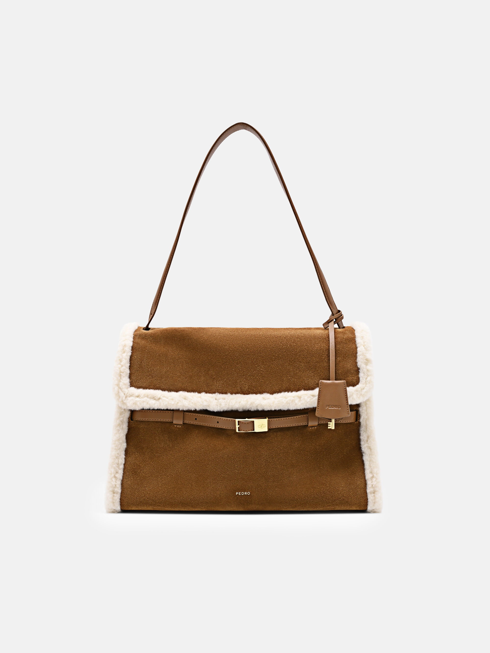 バッグ CHEVIGNON / suede leather shoulder bag Cognac Large Shoulder Bag | PEDRO UK