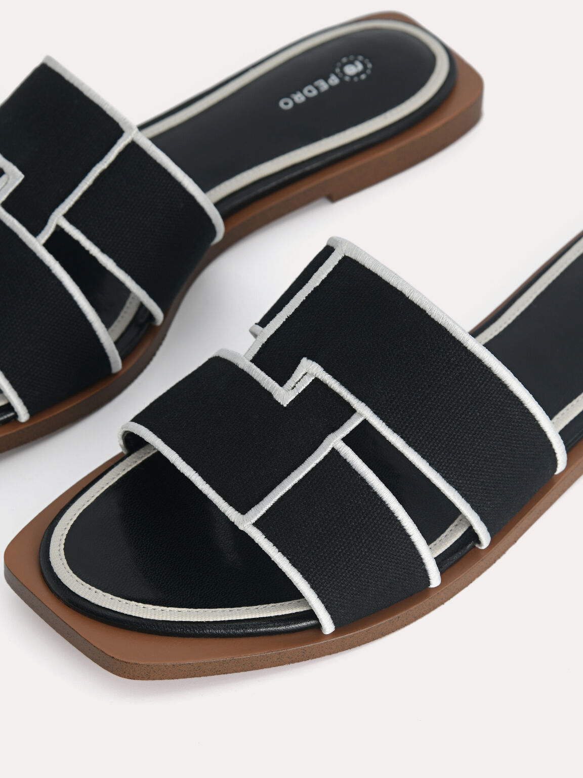 rePEDRO Cross-Strap Sandals, Black