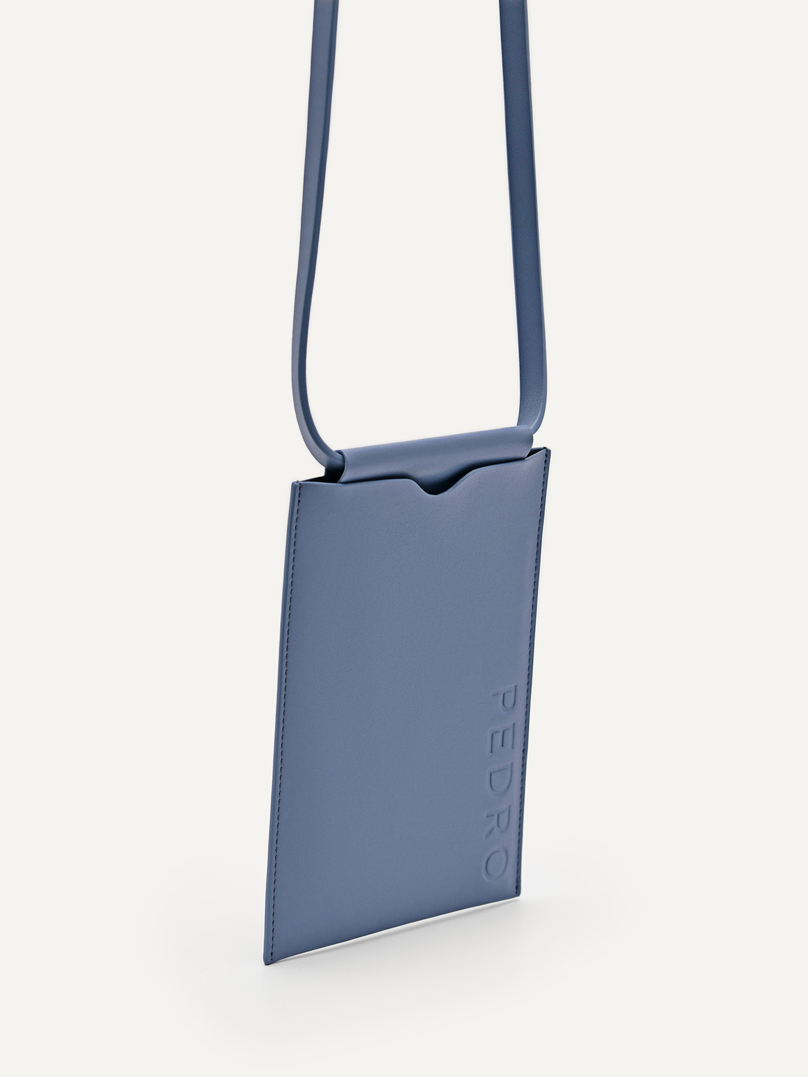 Trip Phone Pouch with Lanyard, Slate Blue